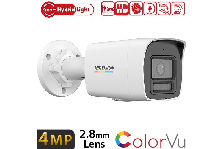 HIKVISION DS-2CD1047G2H-LIUF(DAHILI MIK) 4MP 2.8MM COLORVU AKILLI HIBRIT IŞIKLI IP BULLET KAMERA ( IP67)