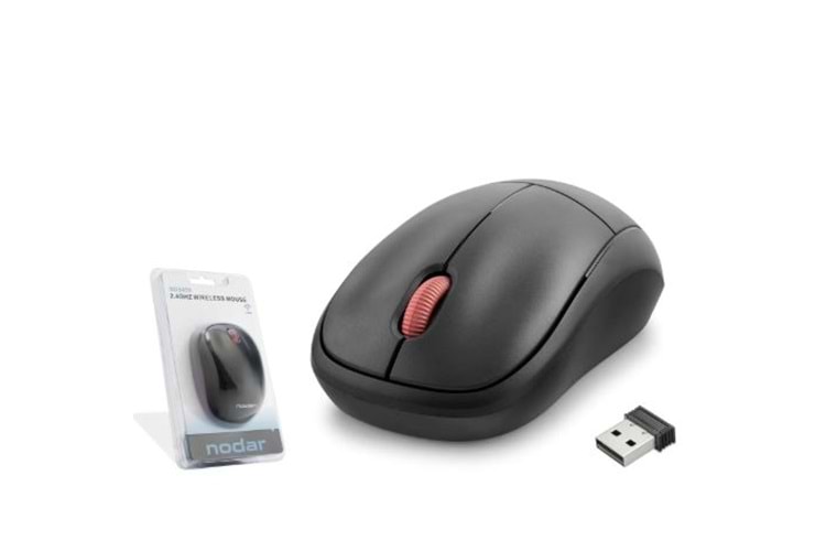 NODAR KABLOSUZ MOUSE 2.4GHZ 1200 DPİ - SİYAH ND3409
