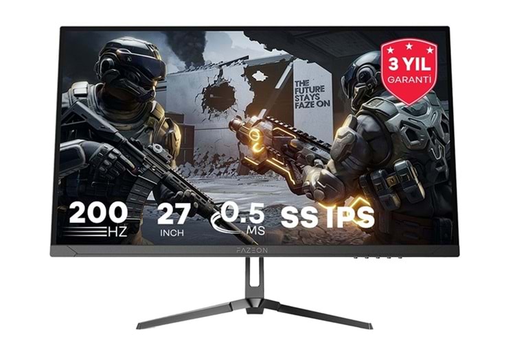 FAZEON 27’’ 200 HZ 0.5MS FULL HD IPS VA PANEL HDMI DP RGB GAMING MONITOR