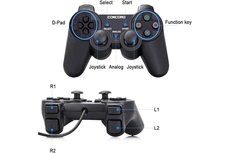 VAKUMLU GAMEPAD CONCORD C-850 PC D.SHOCK