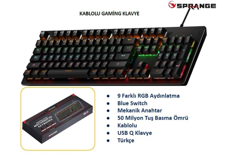 SPRANGE MEKANİK OYUNCU KLAVYE MK-11