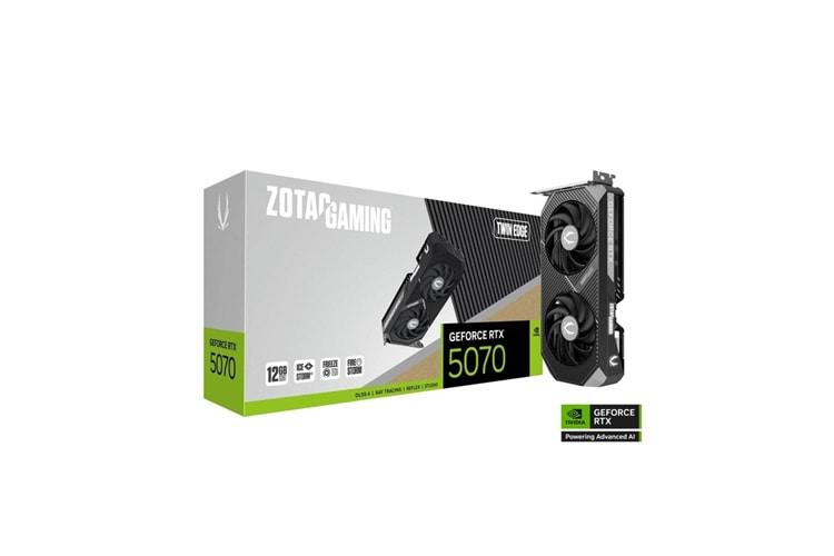 ZOTAC GEFORCE RTX5070 TWİN EDGE 12GB GDDR7 192BİT ÇİFT FANLI EKRAN KARTI