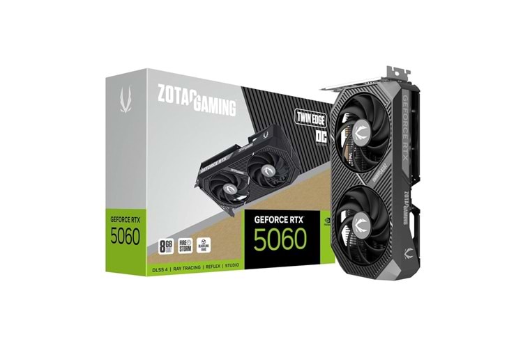 ZOTAC GeForce RTX 5060 GAMING TWIN EDGE OC 8GB GDDR7 128Bit DLSS 4 Ekran Kartı