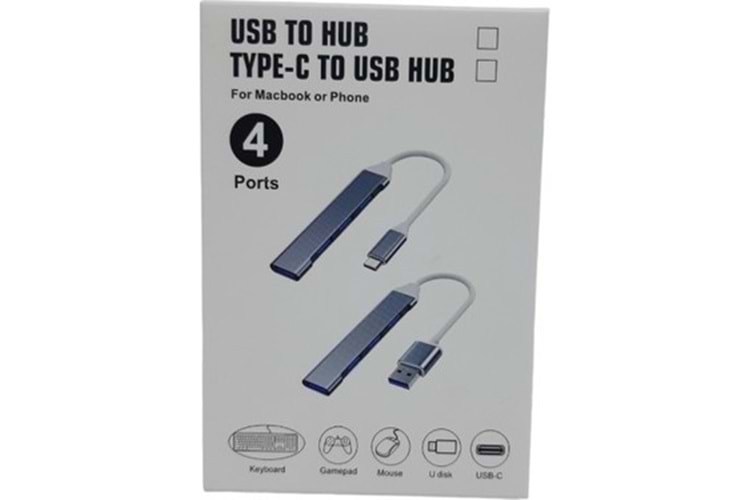 GABBLE TYPE-C TO 4 PORT USB 3.0 ÇOKLAYICI HUB -TCUM30
