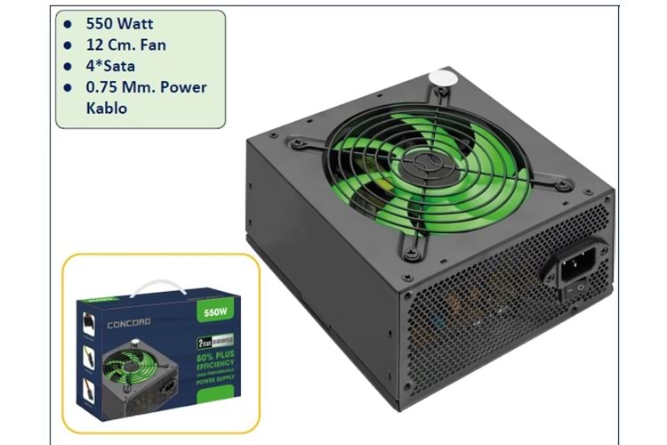 550W POWER SUPPLY KUTULU C-881