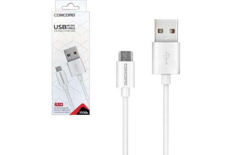 CONCORD C-321 2.1A Micro 1MT. Data ve Şarj Kablosu