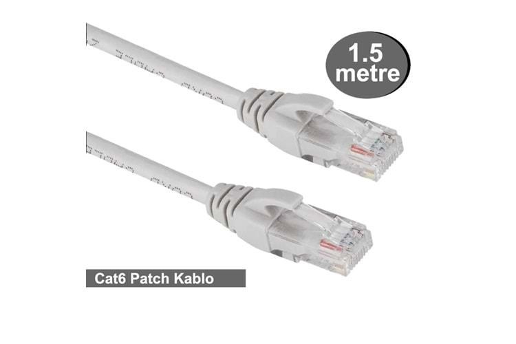 1.5M ETHERNET PATCH CAT6 POŞETLİ KABLO GAB-C601