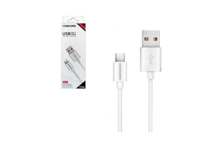 CONCORD C-821 2.1A Type-C 1MT. Data ve Şarj Kablosu