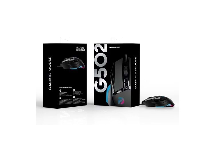 TRİO G502 7200DPİ SİYAH RGB BACKLIGHTING LEDLİ GAMİNG MOUSE