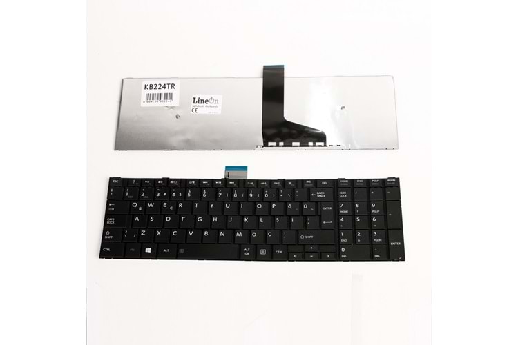 Toshiba Satellite C50 C55-A Siyah Uyumlu Notebook Klavye ( vida yerlerini kontrol ediniz )