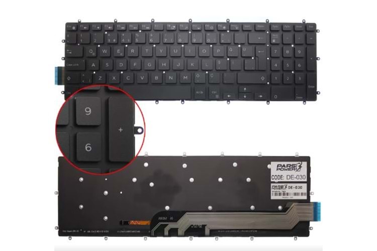 DELL INSPİRON 15-7566 SERİSİ SİYAH ÇERÇEVELİ ve LEDSİZ TÜRKÇE NOTEBOOK KLAVYE