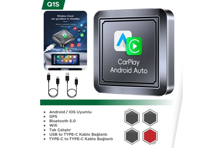 ANDROİD AUTO CARPLAY Q1S