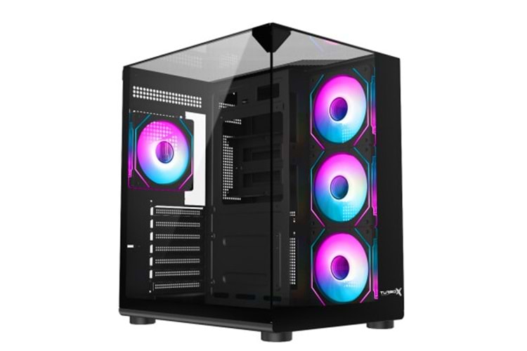 TURBOX AKVARYUM CAM TASARIM 4XARGB FAN 500W PSU USB 3.0 ATX TERAS OYUNCU KASA