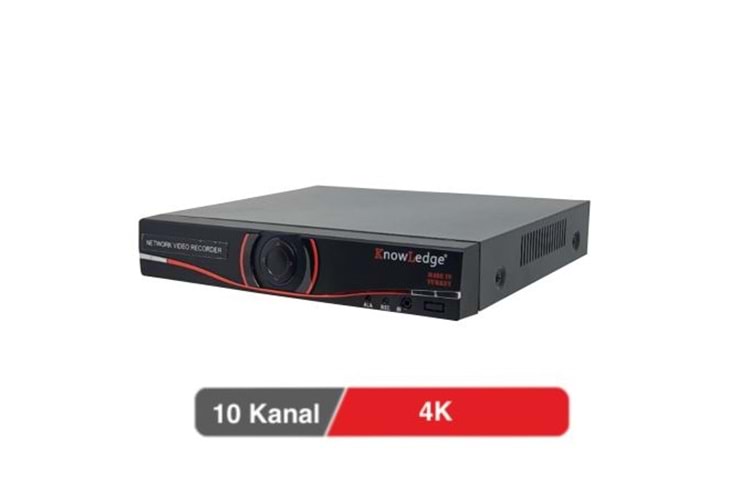 IC KL IVR4K10-1 SC 10 KANAL NVR 4K/5MP KAMERA DESTEĞİ - 1 HDD DESTEKLER - SMART KODEK - 1*RJ45 NETWORK GİRİŞİ - 1*VGA / 1*HDMI - DC 12V - KNOWLEDGE İZLETİCİ V3 APP