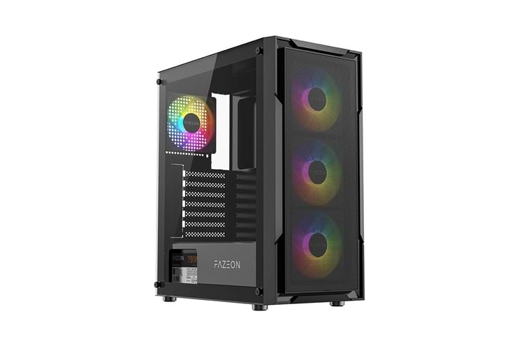 FAZEON 650W 80+ 4X120MM RGB FANLI BEYAZ F11 GAMİNG BİLGİSAYAR KASASI