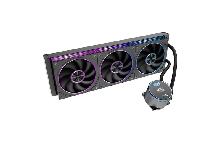 Dragos FrostBite V2 Dijital Isı Göstergeli ARGB 360mm SİYAH İşlemci Sıvı Soğutucu