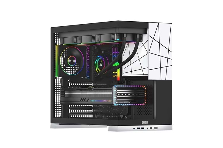 Dragos Prizma 5x Argb Fan Type-C 750W 80+ Bronze PCIe 5.1 ATX 3.0 ATX Mid Tower Kasa Siyah Beyaz