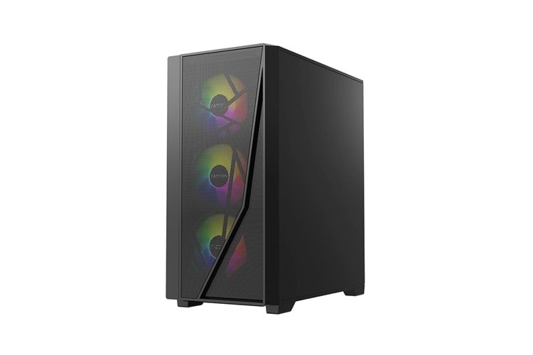 FAZEON 650W 80+ 4X120MM RGB FANLI SİYAH GAMİNG BİLGİSAYAR KASASI-F12
