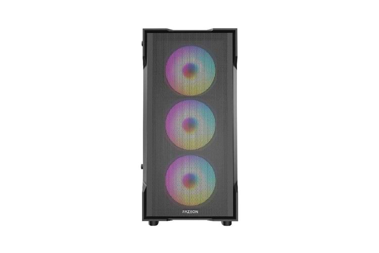 FAZEON 650W 80+ 4X120MM RGB FANLI SİYAH GAMİNG BİLGİSAYAR KASASI-F1