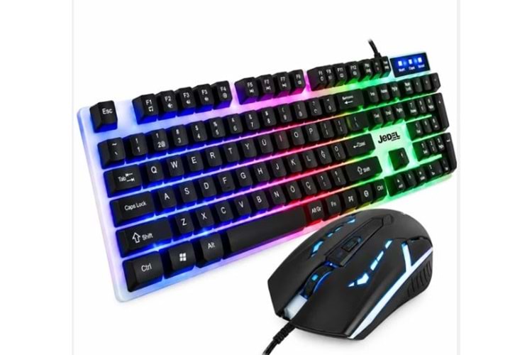 JEDEL GK100 OYUNCU IŞIKLI KLAVYE MUOSE SET
