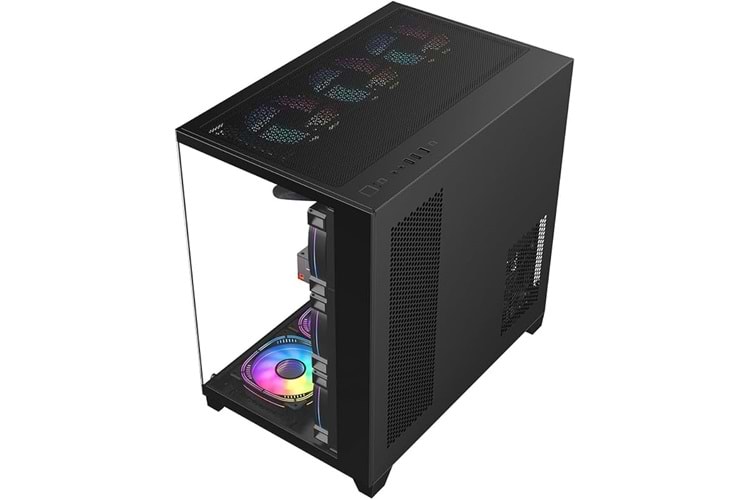 SİYAH KUMANDALI SUPERNOVA 7 RGB FANLI ATX TEMPERLİ CAM PANEL AKVARYUM GAMİNG BİLGİSAYAR KASASI