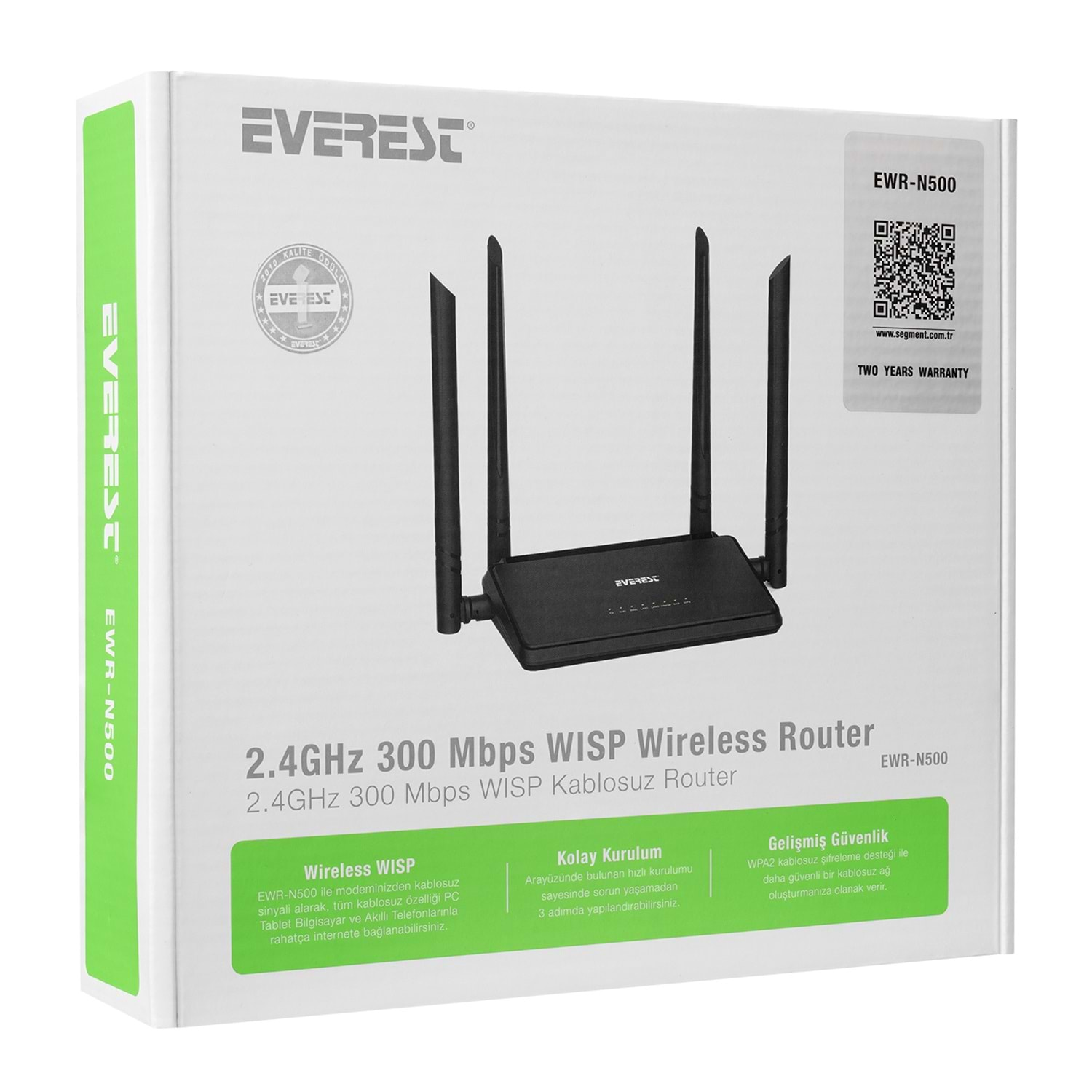 Everest EWR-N500 300MBPS Wısp Repeater+Access Point+Bridge Kablosuz Router