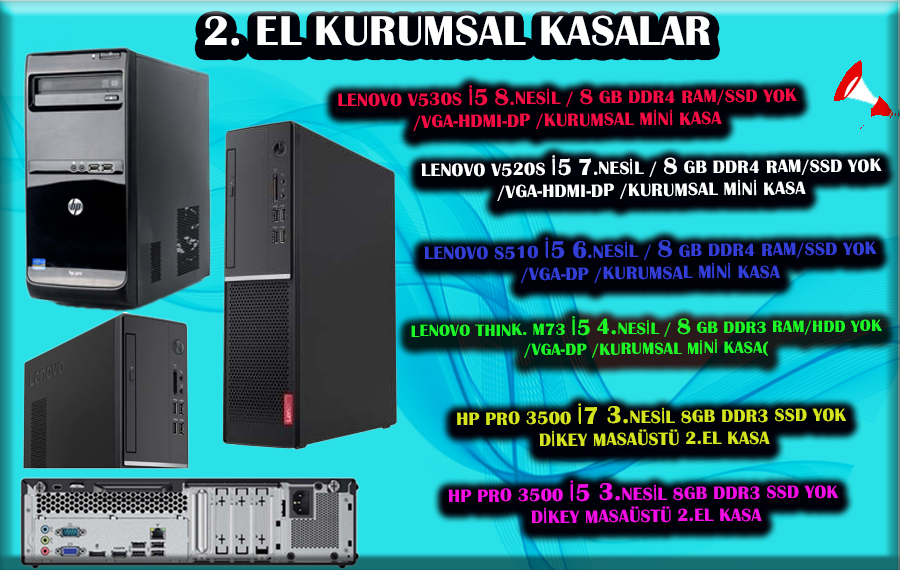 LENOVO, KURUMSAL, 2. EL, GAMING, OYUNCU, OFIS, exel, word,