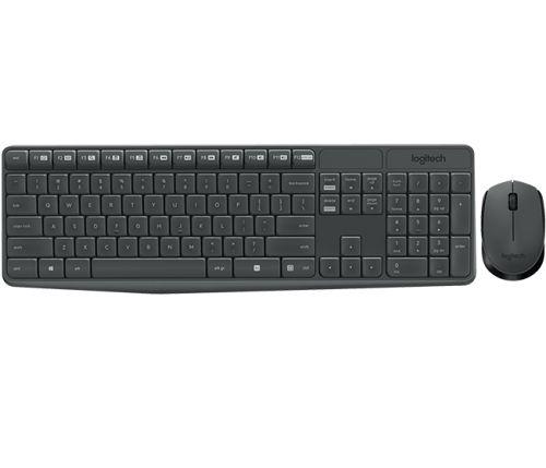 LOGITECH MK235 Q KABLOSUZ KLAVYE MOUSE SET MULTIMEDYA KOYU GRI