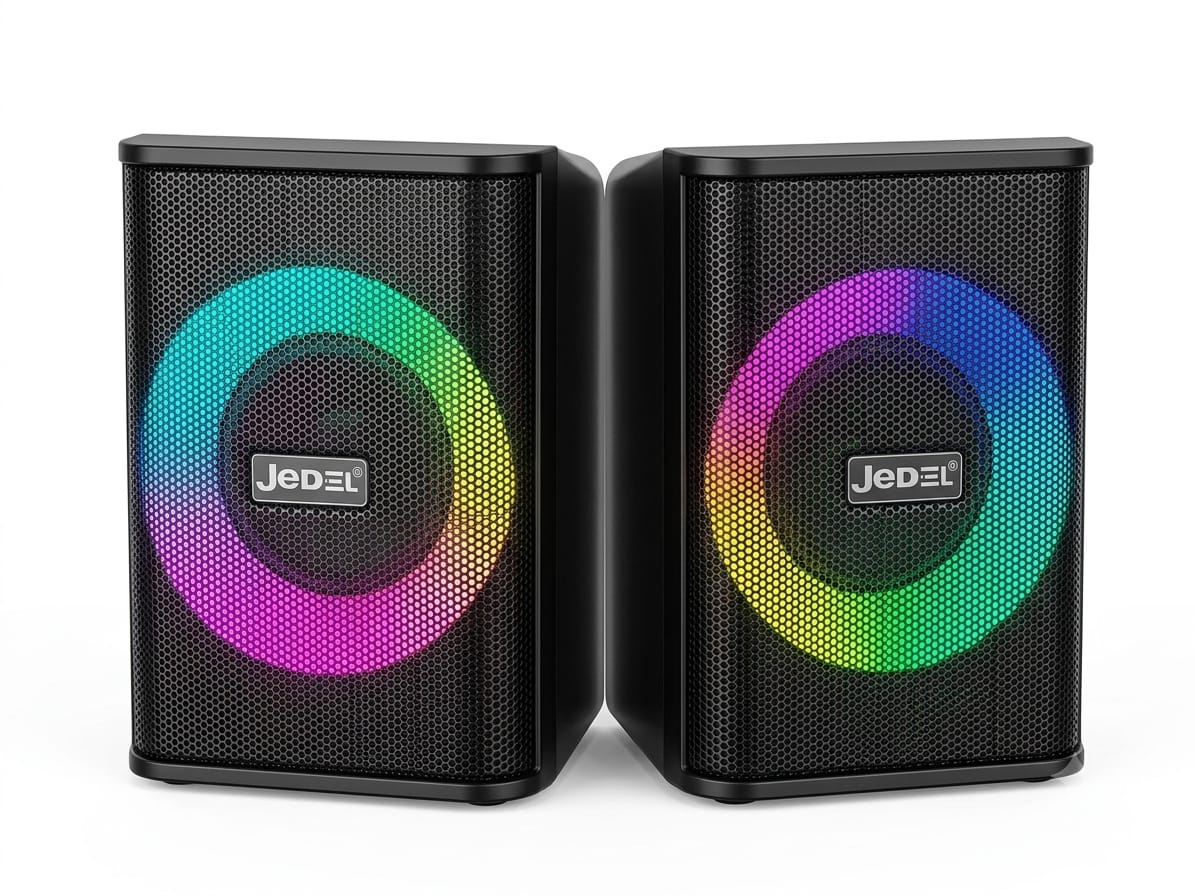 JEDEL  USB 1 + 1 RAİNBOW USB KABLOLU BİLGİSAYAR  HOPARLÖRÜ  S-589