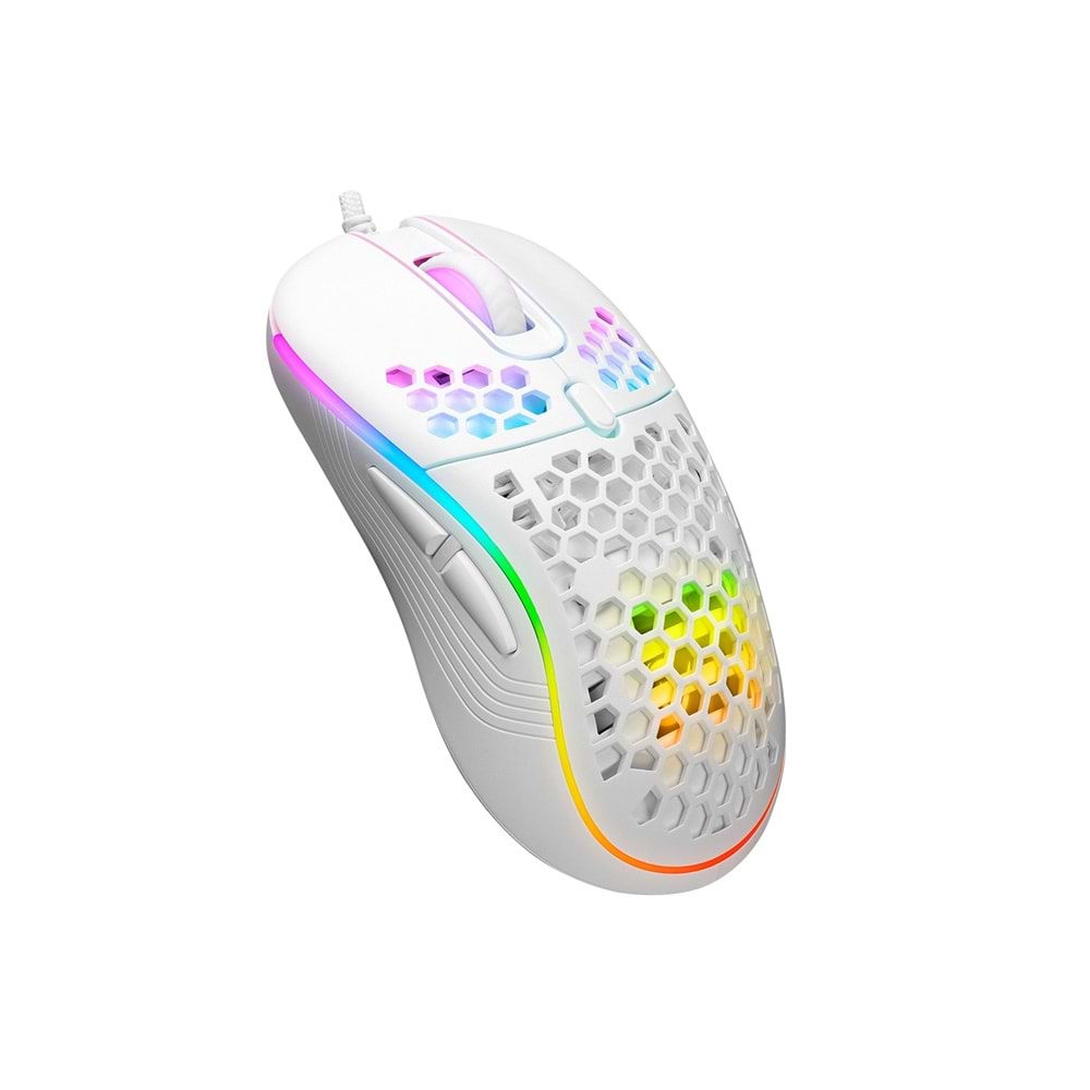 TRİO G907 3200DPİ BEYAZ RGB LEDLİ GAMİNG MOUSE