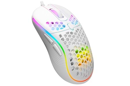TRİO G907 3200DPİ BEYAZ RGB LEDLİ GAMİNG MOUSE