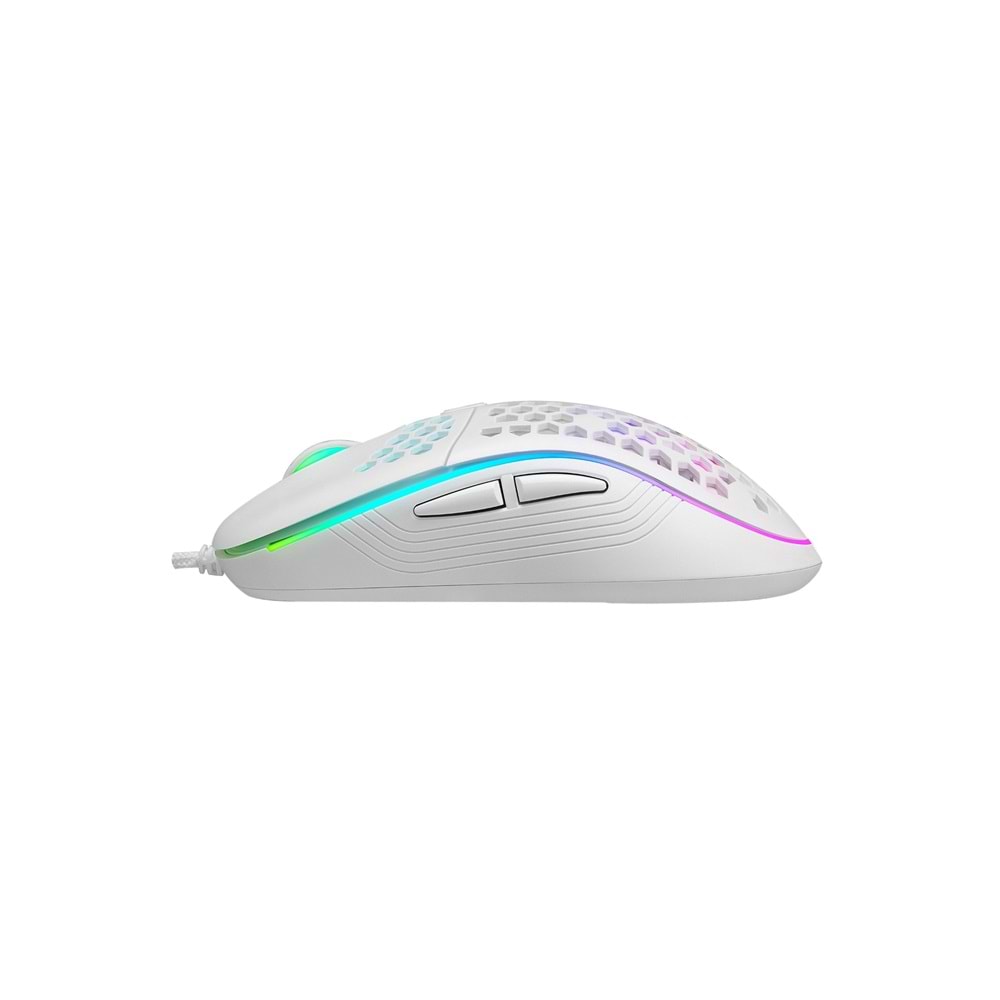 TRİO G907 3200DPİ BEYAZ RGB LEDLİ GAMİNG MOUSE