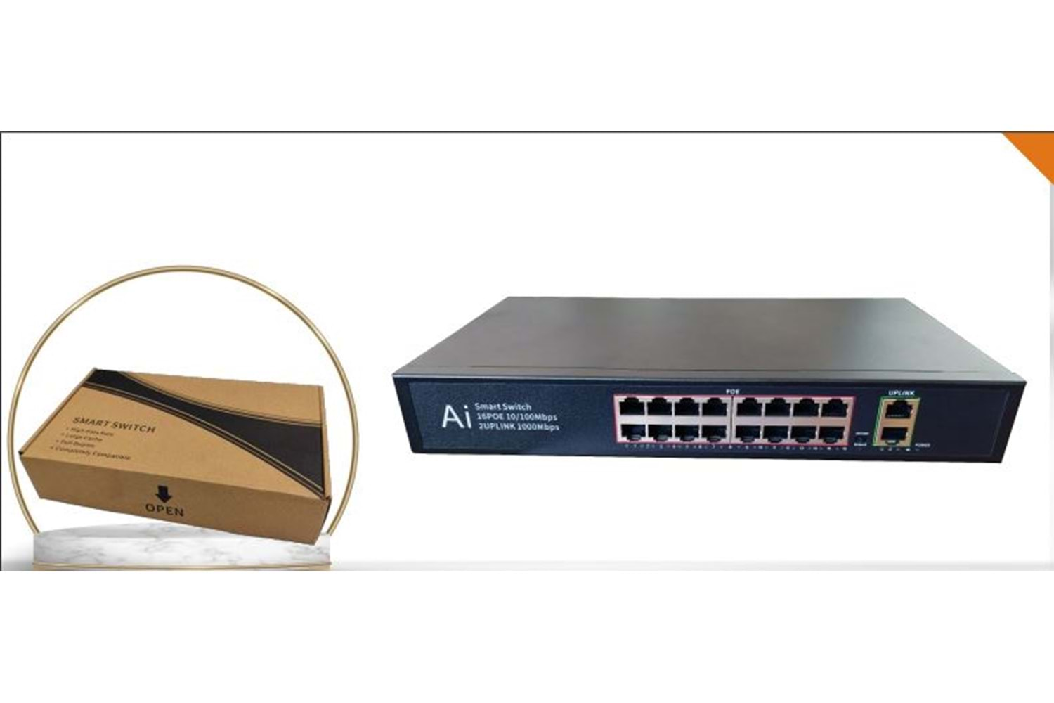 16 Port 10/100/1000 Mbps GIGABİT POE SWITCH MPIA POE16