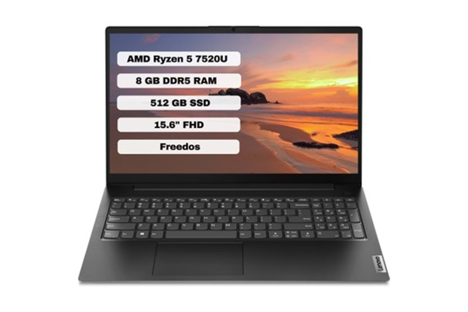 LENOVO RYZEN 5-7520U 8GB RAM 512GB SSD 15.6