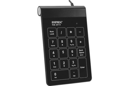 Everest KB-2014 USB Dokunmatik Numerik Standart Klavye ( SİYAH )