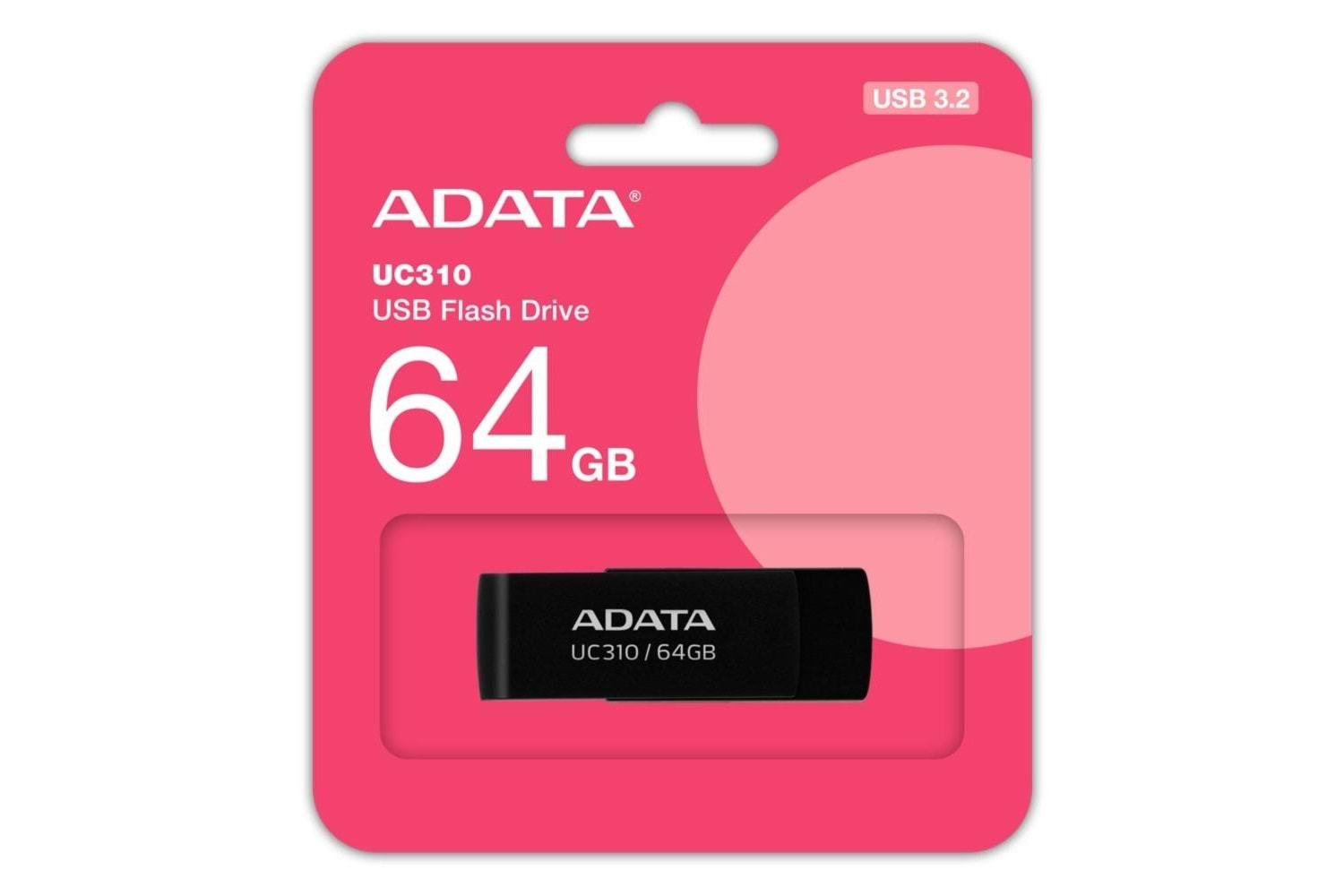 ADATA UC310 64GB USB 3.2 FLASH DİSK ( SİYAH)