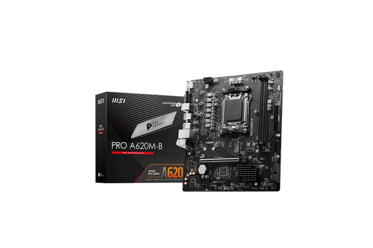 MSI PRO A620M-B AMD A620 AM5 DDR5 6800MHz VGA-HDMI (OC) M.2 Anakart