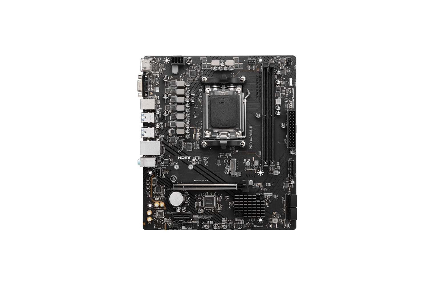 MSI PRO A620M-B AMD A620 AM5 DDR5 6800MHz VGA-HDMI (OC) M.2 Anakart