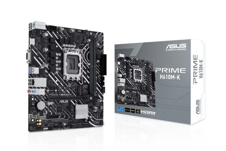 Asus Prime H610M-K Intel Soket LGA1700 DDR5 5600MHz mATX Gaming (Oyuncu) Anakart