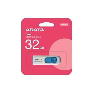 ADATA C008 32GB USB 2.0 FLASH DİSK ( BEYAZ/MAVİ)