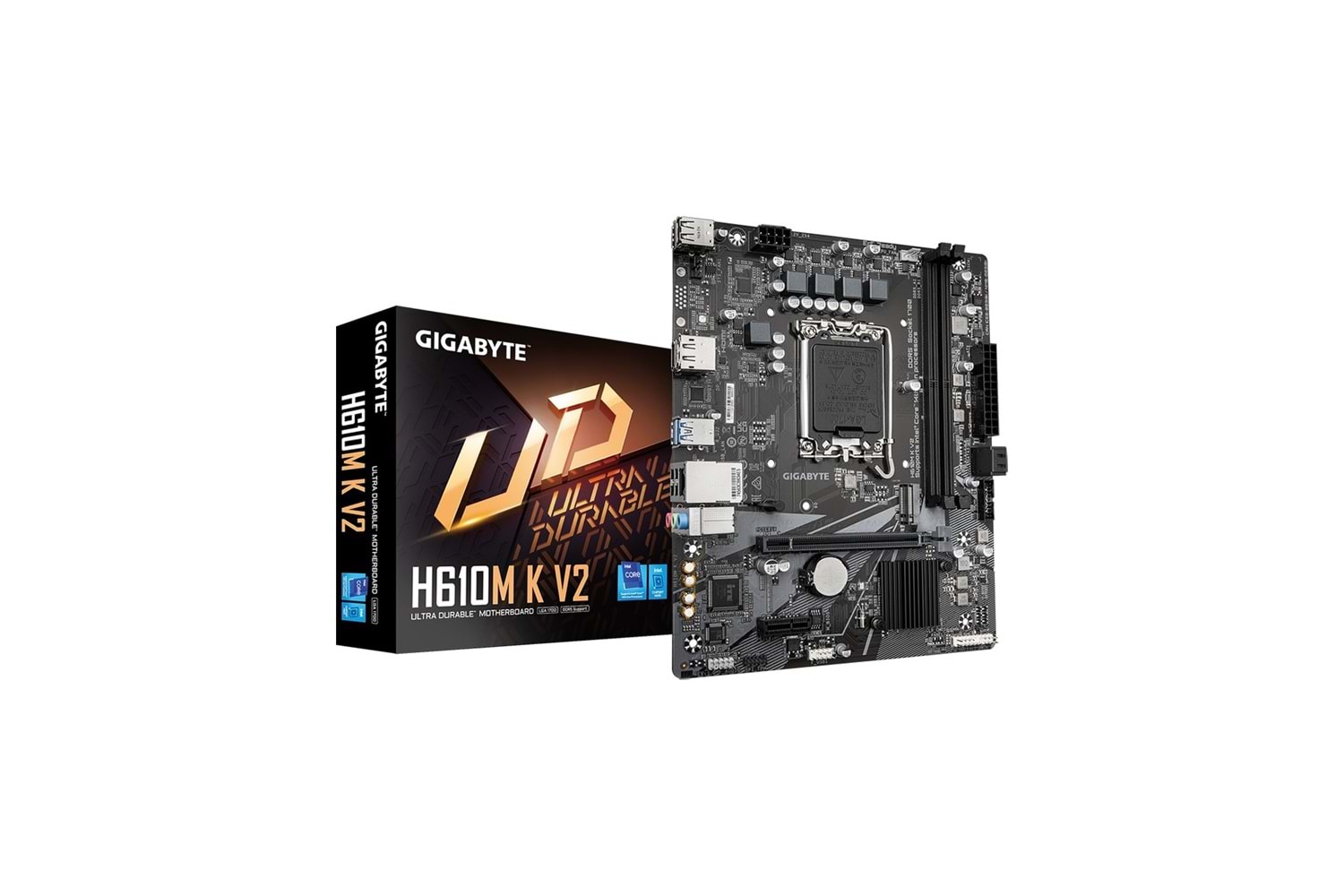 GIGABYTE H610M-K-V2 1700PIN DDR5 SES GLAN DP+HDMI SATA3 USB3.2 mATX