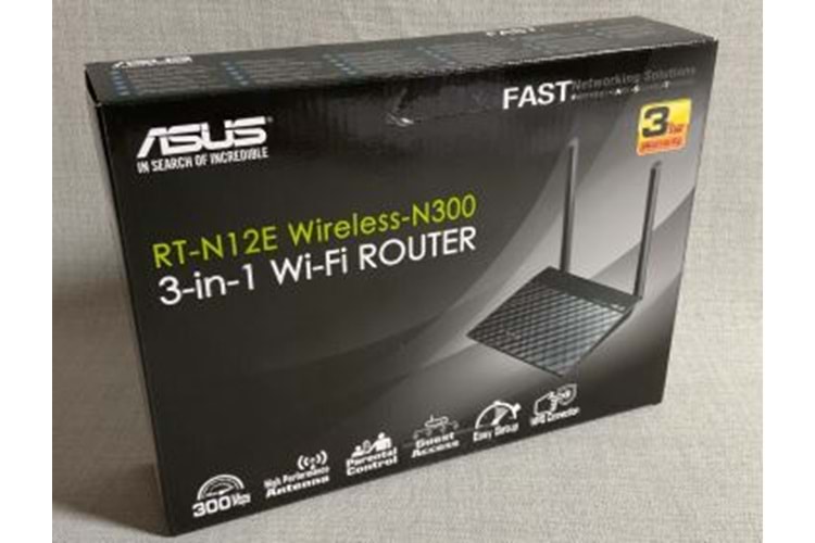 ASUS N300 KABLOSUZ 300MBPS REPEATER+ACCES POINT ( RT-N12E)