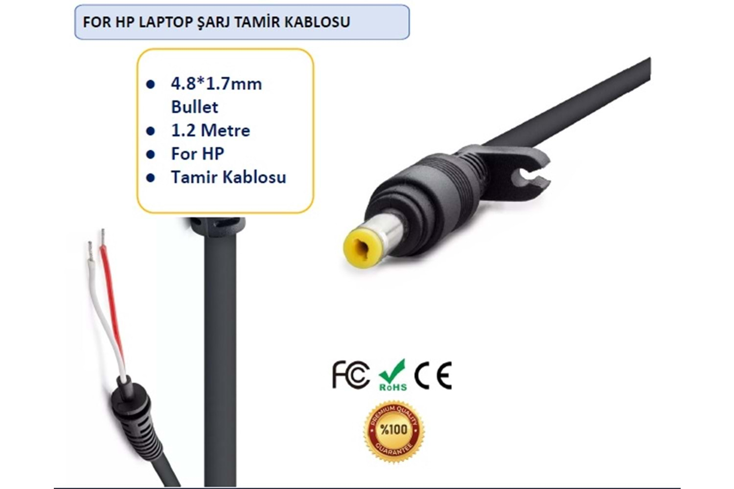 DC KABLO 4.8*1.7 HP ADAPTÖR TAMİR KABLOSU DC11