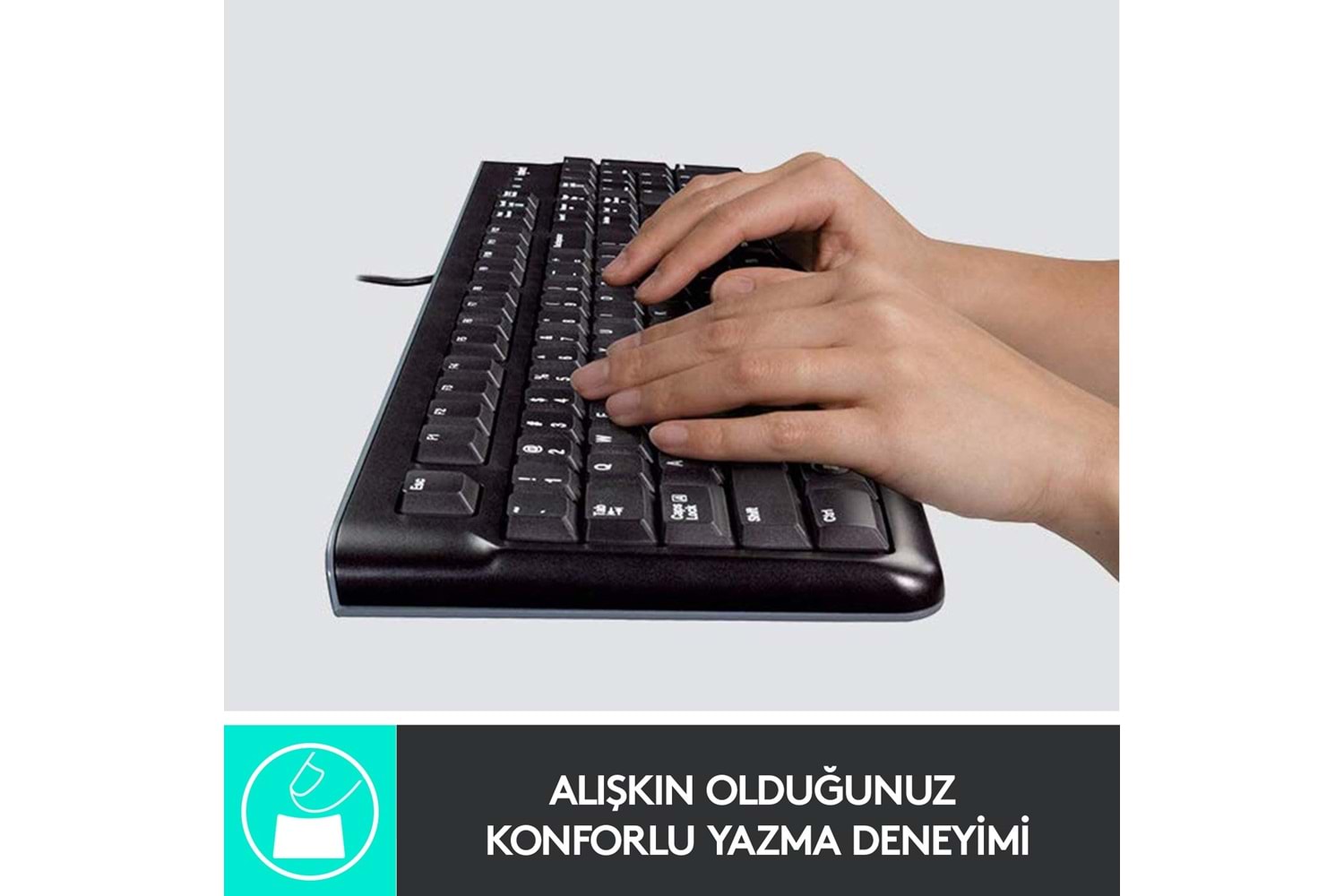 LOGITECH MK120 Q Türkçe Kablolu USB Standart Siyah Klavye+ Mouse