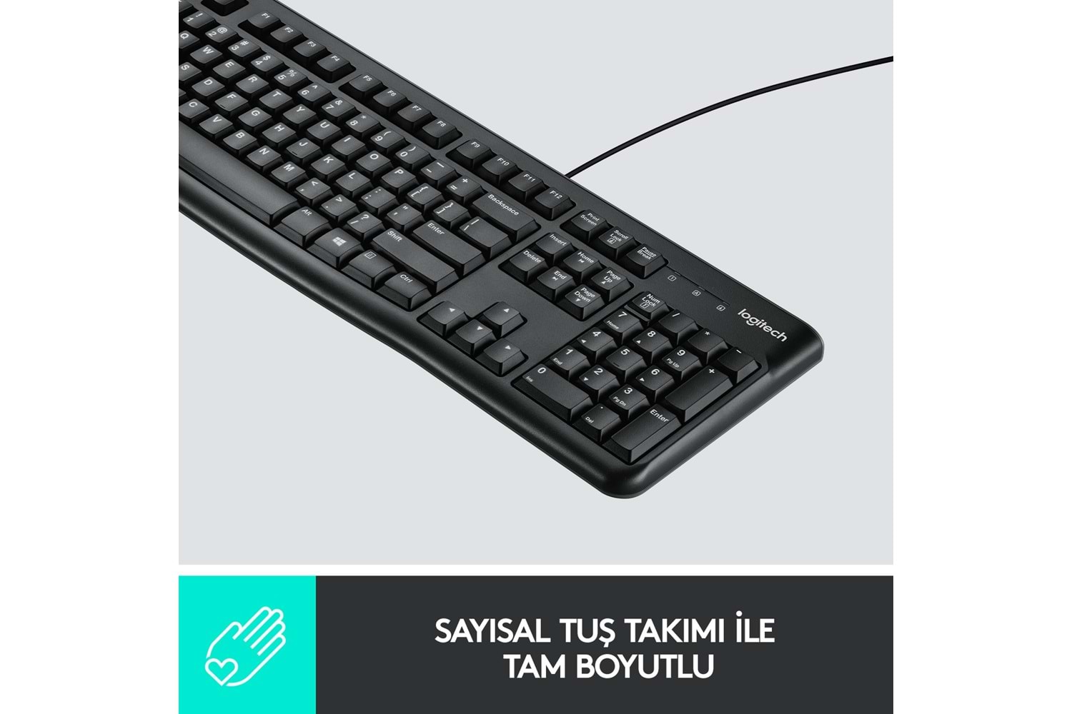 LOGITECH MK120 Q Türkçe Kablolu USB Standart Siyah Klavye+ Mouse