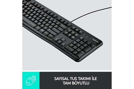 LOGITECH MK120 Q Türkçe Kablolu USB Standart Siyah Klavye+ Mouse
