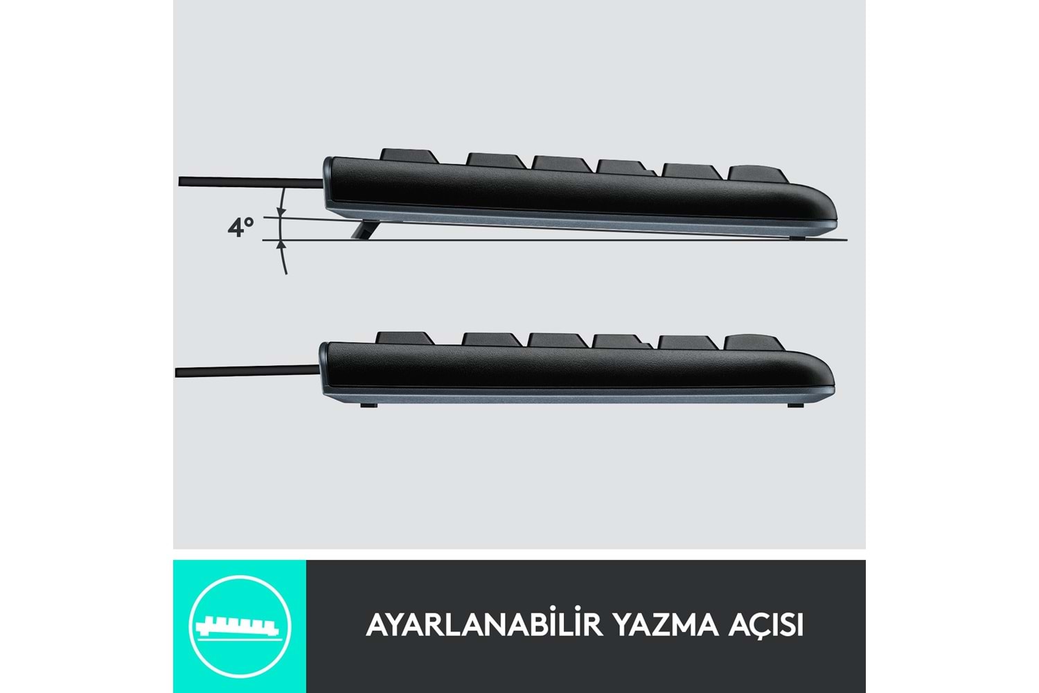 LOGITECH MK120 Q Türkçe Kablolu USB Standart Siyah Klavye+ Mouse