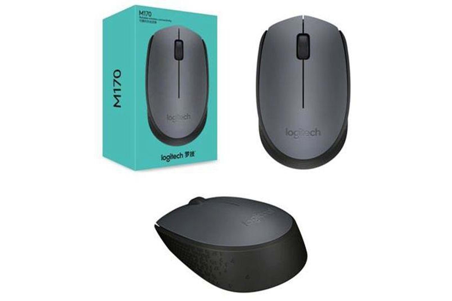 Logitech M170 USB Alıcılı Kablosuz Mouse - Gri