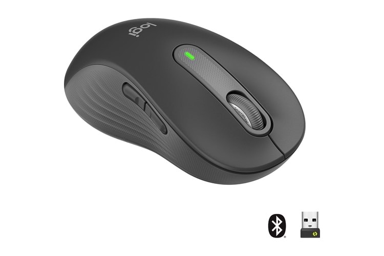 LOGITECH Signature M650 Büyük Boy Sol El Için Sessiz Kablosuz Mouse - Siyah