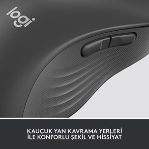 LOGITECH SIGNATURE M650 BUYUK BOY SOL EL ICIN SESSIZ KABLOSUZ MOUSE-SIYAH